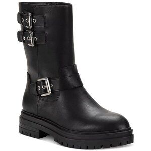 Sun + Stone Womens Onnyx Engineer Moto Booties Black MSRP $89